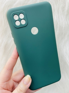 Case Veludo - Xiaomi Redmi 9C - Com Proteção Na Câmera - Verde Escuro