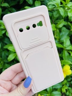 Case Slide Porta Cartão - Samsung S10 E - Nude