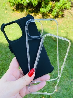 Case 3 em 1 Elegante - iPhone 14 Plus - Preto Fosco na internet