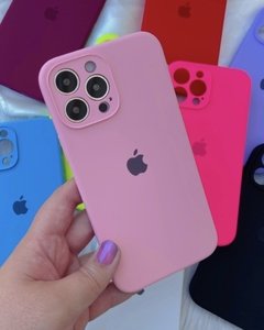 Silicone Case - iPhone 13 Pro - Fechada Embaixo E Na Câmera - Rosa Bebê