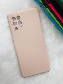 Case Veludo - Samsung M32 - Com proteção na câmera - Nude