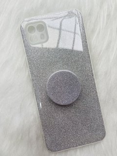 Case Glitter Anti-impacto com Pop - Motorola G50 5G - Prata