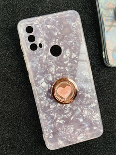 Case Mármore Com Pop - Motorola E20 - Rosa