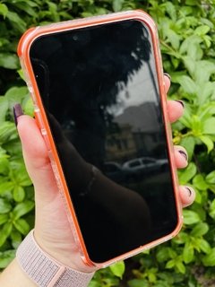 Case Elegante 3 em 1 - iPhone 13 Pro - Com Aro Frontal - Laranja Brilhante - comprar online