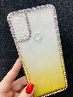 Case Strass Degradê - Motorola E20 / E40 - Amarelo