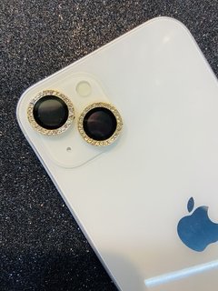 Protetor de câmera Strass - iPhone 13 / iPhone 13 Mini - Dourado