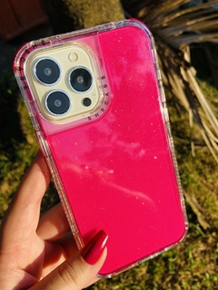 Case 3 em 1 Glitter - iPhone 14 Pro - Rosa