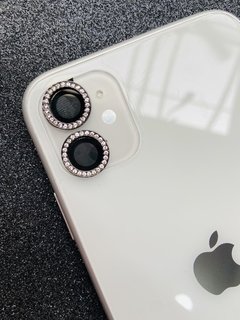 Protetor de câmera Strass - iPhone 11 / iPhone 12 / iPhone 12 Mini - Preto