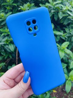 Case Veludo - Xiaomi Note 9s / Note 9 Pro - Com Proteção Na Câmera - Azul Escuro