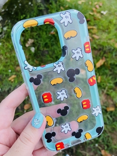 Case 2 em 1 - iPhone 13 Pro - Mickey Turquesa