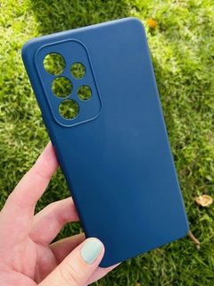 Case Veludo - Samsung A53 5G - Com Proteção Na Câmera - Azul Marinho