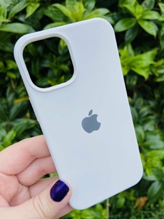Silicone Case - iPhone 14 Pro - Fechada Embaixo - Branco