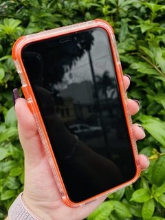 Case 3 em 1 Elegante - iPhone 13 - Com Aro Frontal - Laranja Brilhante - comprar online
