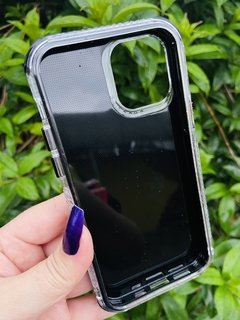 Case Elegante 3 em 1 - iPhone 12 Pro Max - Com Aro Frontal - Preto Brilhante na internet