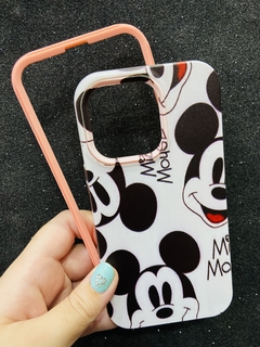 Case 2 em 1 - iPhone 13 Pro - Mickey Rosto Rosa na internet