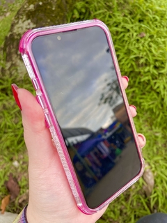 Case 3 em 1 Glitter - iPhone 14 Plus - Rosa - Cachorro Alpha