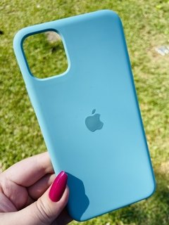 Silicone Case - iPhone 11 Pro Max - Aberta Embaixo - Turquesa
