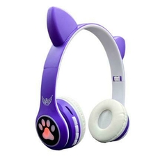 Headset Bluetooth Gatinho - Lehmox - Roxo