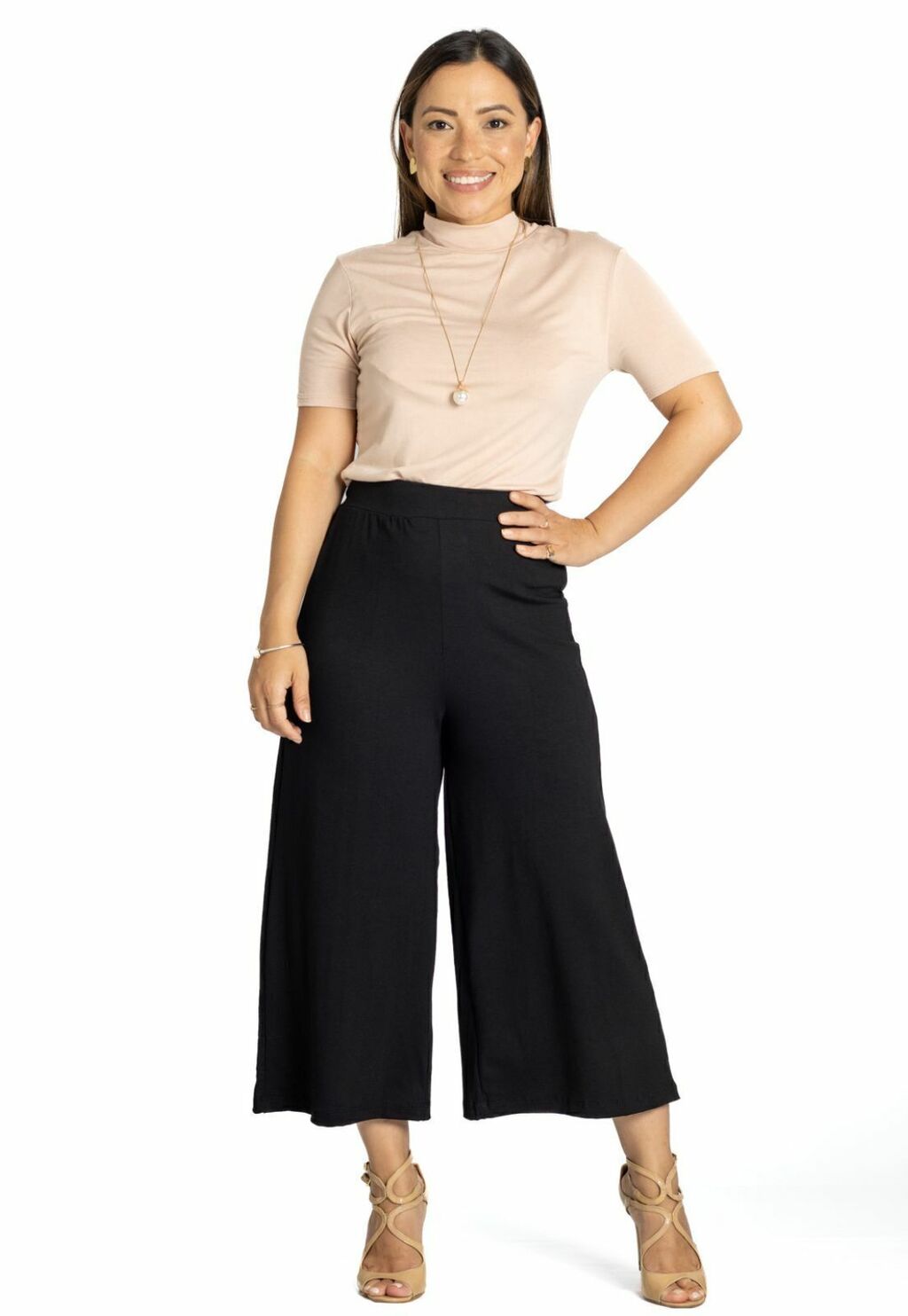 Calça pantacourt cheap de malha