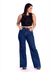 Calça Wide Leg Lisa Azul - comprar online