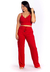 Conjunto Calça Wide e Blusa de Alcinha Vermelho - comprar online