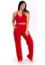 Conjunto Calça Wide e Blusa de Alcinha Vermelho - Maranne