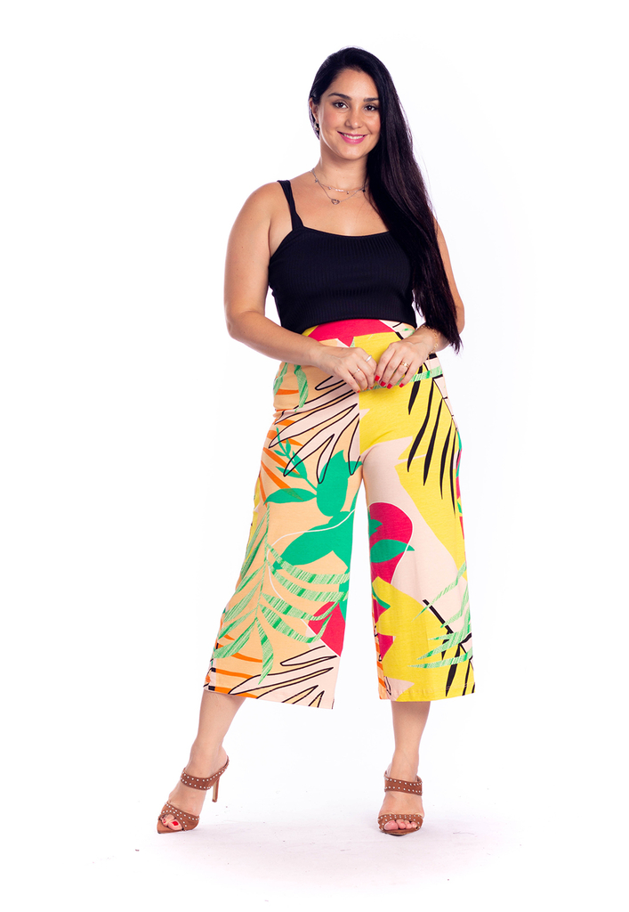 Calca pantacourt cheap estampada