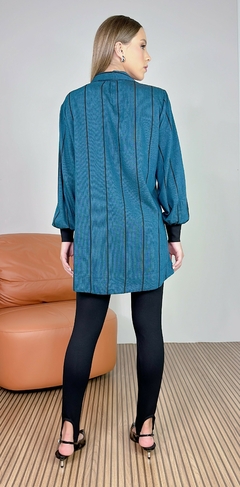 Blusa túnica listrada com carcela - comprar online