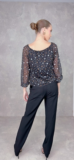 Blusa ombro a ombro estampa Stellar