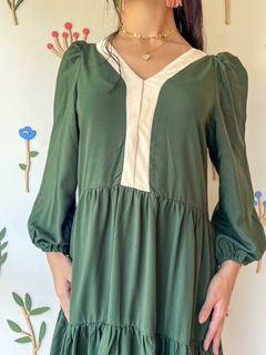 vestido Baião Bicolor em viscose - comprar online