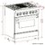 Fogão Freestanding Gás Elettromec Professional 5 Queimadores Inox 75cm com Forno Elétrico - FGE-5Q-75-XP-2GMA - comprar online