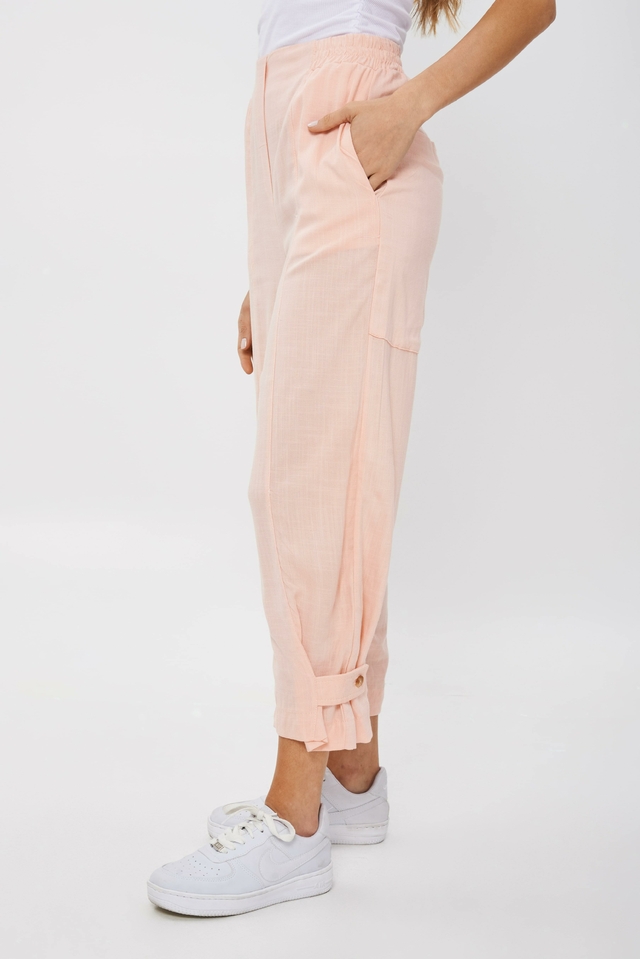 Pantalon Simil Lino Boton 2423 7154 Wish BsAs