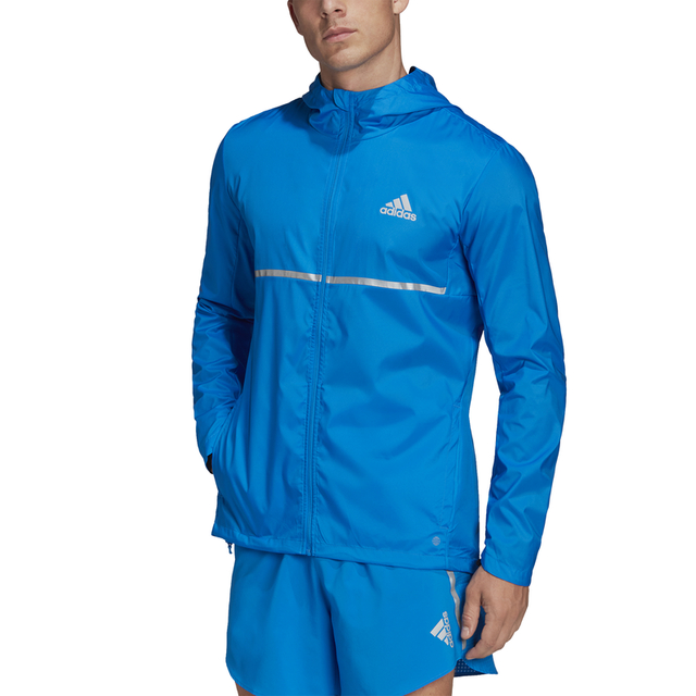 Jaqueta Adidas Own The Run Masculino Blue Rush/Reflective Silver HB742