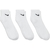 Meia Nike Everyday Cush Ankle 3Pr Unissex White/Black SX7667-100,SX7667-100