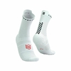 MEIA DE COMPRESSÃO PARA CORRIDA V4 CANO MÉDIO COMPRESSPORT UNISSEX BRANCO P