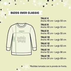 Buzo BASICO Frisa Gris Talle 10 - Juanita Rocker