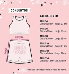 Conjunto falda bik y top printy talle 12 - Juanita Rocker