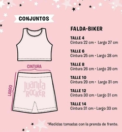 Conjunto falda bik y top printy talle 14 - Juanita Rocker