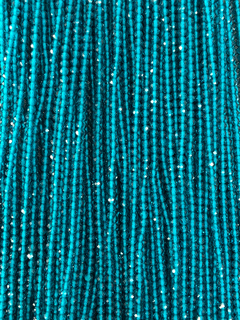 Cristalzinho Facetado Azul Cianita 2mm / Fio