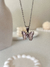 Imagen de Collar Butterfly shine pink acero quirúrgico