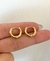 Argollas Zenda click 12 mm acero dorado (par) - comprar online