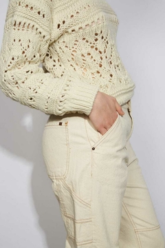 Sweater Manteca Calado / Ver - comprar online