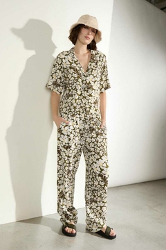 Pantalon Lino Flores / Ver - comprar online