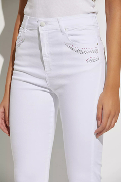 Jean Katy white strass | Tucci en internet