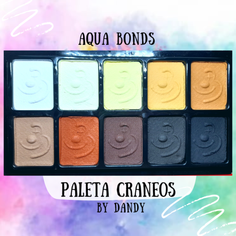 Paleta Cráneos 10 colores Mate - Aqua Bonds by Dandy