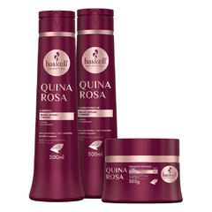 Kit Quina Rosa Shampoo, Condicionador e Máscara