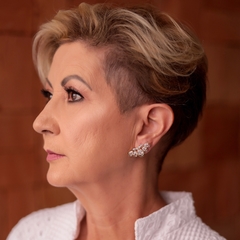 EAR CUFF CINCO GOTINHAS CRISTAL ISA BANHADO A OURO - comprar online