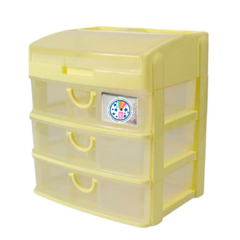 Organizador Plástico 3 Cajones 24X19X26 Cm - El Colegio Librería y Juguetería Didáctica