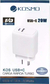 CARGADOR DE PARED KOSMO 20W USB + TIPO C SIN CABLE