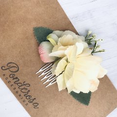 Peinetas romanticas de flores Rocio - Ponderosa Accesorios